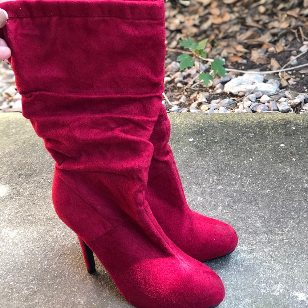 Red Suede Boots